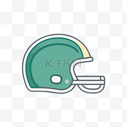 橄榄球icon图片_图标中的绿色橄榄球头盔 向量
