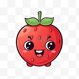 新鲜的草莓图片_可爱的草莓卡通人物