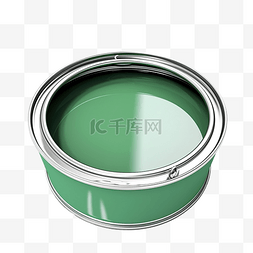 打开有绿色油漆的罐头