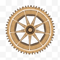 齿轮的标志图片_黄色圆形的齿轮