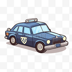 奥特斯logo图片_可爱的警车卡通插画 向量