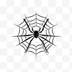 蜘蛛网边框图片_蜘蛛网的简单插图，用于快乐万圣
