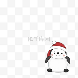 空间方框图片_可爱的圣诞北极熊和企鹅方框，带