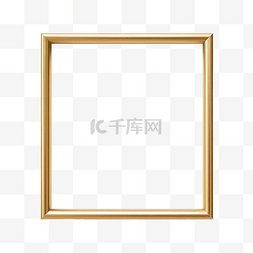 3d方形图片_金色方形框架