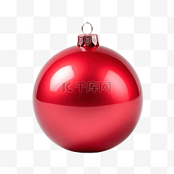 孤立的圣诞红球