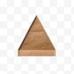 三角形工艺纸袋照片隔离样机原生