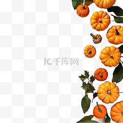 桌子顶视图图片_万圣节木桌设置，配有南瓜和橘子