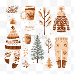 冬季针织衣服 hygge 圣诞节冬季针