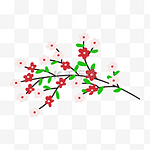 树枝花朵鲜花红花