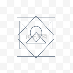 英符号图片_具有几何符号和方形形状的几何线