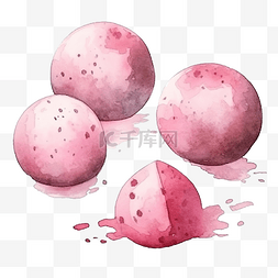 水彩粉色巧克力炸弹