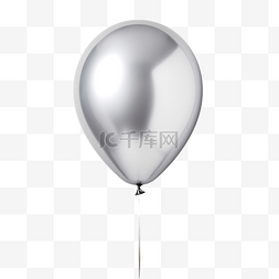 银色的气球图片_银色金属派对气球