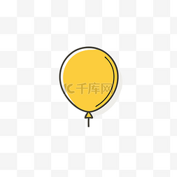 抽象线条图案中的黄色气球 向量