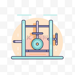 机器颜色图片_健身房机器线插图的示例 向量