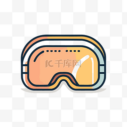 高上滑雪图片_应用程序图标的护目镜设计矢量图