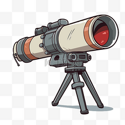 望远镜观星插画图片_佳能剪贴画卡通类型的望远镜 向