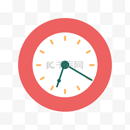钟表数字时间图片_钟表圆形表盘红色