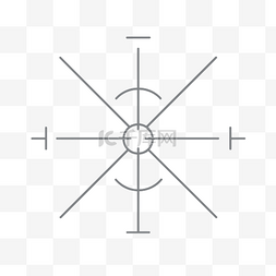 断开的桥图片_十字准线符号矢量图设计插图