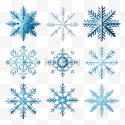 仙境仙境图片_美丽的蓝色雪花冻结水晶雪花的轮