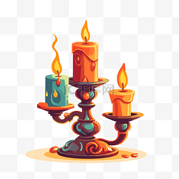 烛台剪贴画蜡烛来自传统庆典图标