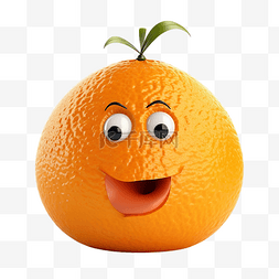 新鲜柑橘图片_橙色的脸惊讶孤立