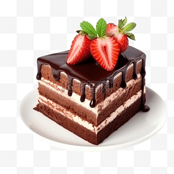 芭比生日蛋糕图片_草莓巧克力蛋糕