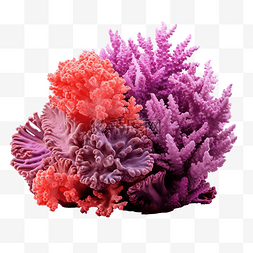 粉色珊瑚图片_粉色和紫色的珊瑚礁