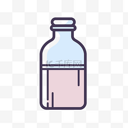 装满液体的瓶子的矢量线图标