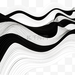 黑色曲线抽象插画背景