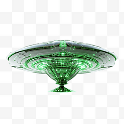 外放喇叭图片_绿色外星飞船 ufo AI 生成