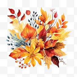 快乐的感恩节问候与色彩缤纷的秋