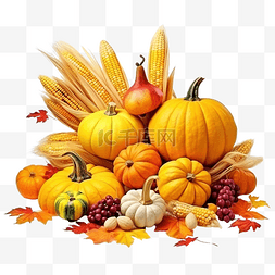 假期感恩节组合物与秋季收获南瓜