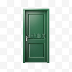 绿色关闭的门隔离