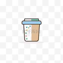 棕色背景上的冰咖啡杯向右滑动关