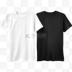 推销商品图片_黑色和白色 T 恤