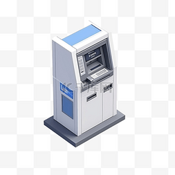 女孩手帐图片_等距 atm 3d 渲染