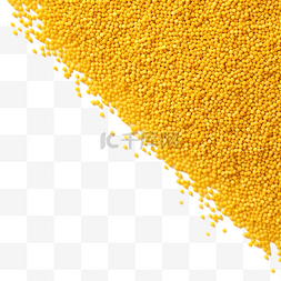 黄色小米背景从顶部的视图