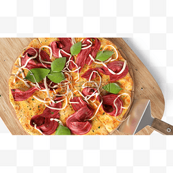 培根披萨西餐图片_披萨写实快餐美味食物