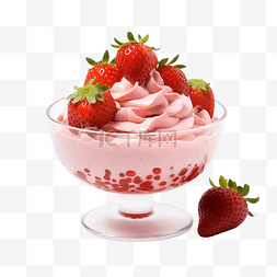 酸奶草莓图片_尚蒂伊草莓慕斯