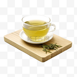 木板上的茶图片_木板上放一杯绿茶