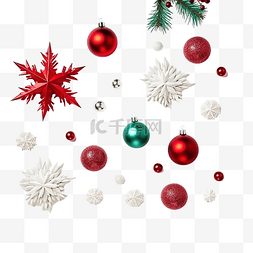 创意圣诞图片_由圣诞冬季装饰制成的创意圣诞布