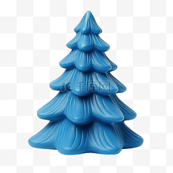 蓝色粘土圣诞树