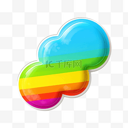 氣泡框图片_彩虹气泡