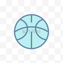 体育篮球运动箍线图标 向量