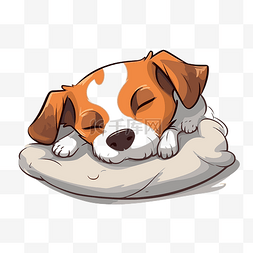 卡通睡觉的狗图片_睡觉的狗 向量