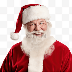 戴着红帽子的圣诞老人笑脸