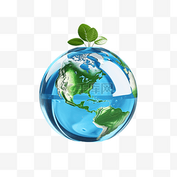 Water Earth Day 3d 插图
