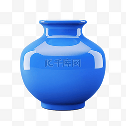 3d 蓝色罐子