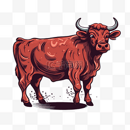 公牛的下面图片_牛肉剪贴画公牛股票插画矢量 ilust