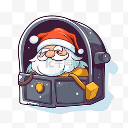 快乐的圣诞老人在保险箱里 向量